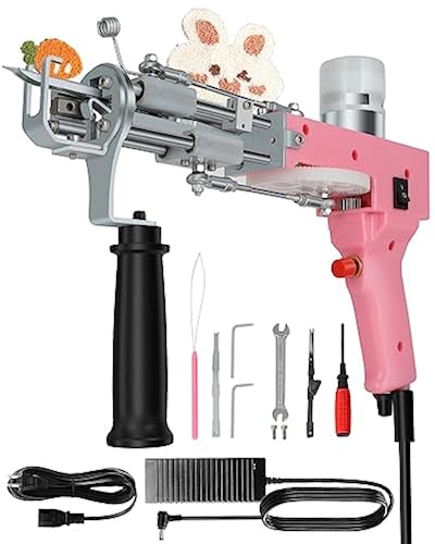Handheld Rug Tufting Gun, 2 in 1 Cut Pile & Loop Pile Carpet Weaving ...