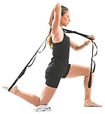 Stretch Out Strap and Myofascial Release Ball Balance Athletic Home Physical Therapy Kit with Instruction Ebook and Cary Bag