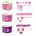 ZIIYAN 3 Rolls Flower Petal Stickers Masking Tape for Scrapbook, Bullet Journal, Planner, Arts and Crafts DIY, 80 Petals/Roll