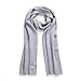 KUMONE Men Scarf Cashmere Winter Knit Wool Scarves with Gift Bag, Gray