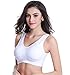 Vermilion Bird Women's 3 Pack Seamless Comfortable Sports Bra with Removable Pads XXL/Shirt Size 16,18 Black &White &Nude