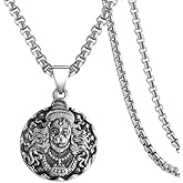 Hari Darpan Hindu Lord Bajrangbali Hanuman JI idol Monkey God of Devotion Locket Pendant Necklace Chain For Men And Women(Chain May Vary)