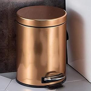 MADHEHAO Ronde RVS Stap Prullenbak Met Verwijderbare Emmers, badkamer Prullenbak Met Geurbescherming Deksel, keuken…