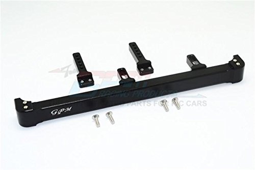 Traxxas TRX-4 Trail Defender Crawler Upgrade Parts Aluminum Rear Bumper (On-Road Street Fighter) - 1 Set Black