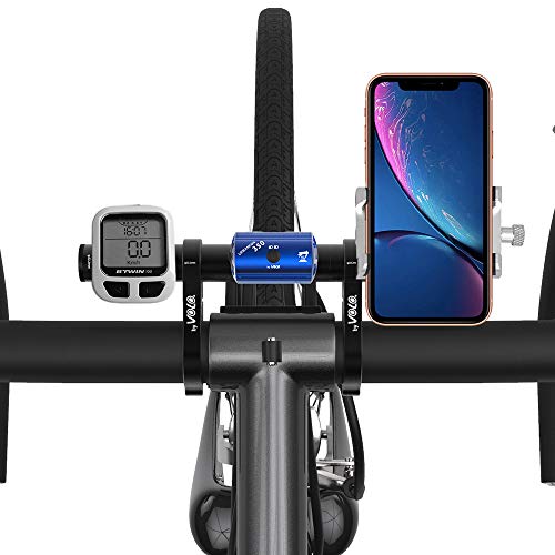 Volo Extender BAR Aluminum Bike Handlebar Extender Cycling Extension Mount Holder for Bike Mounts, GPS Service, Headlights etc (Black, 223)