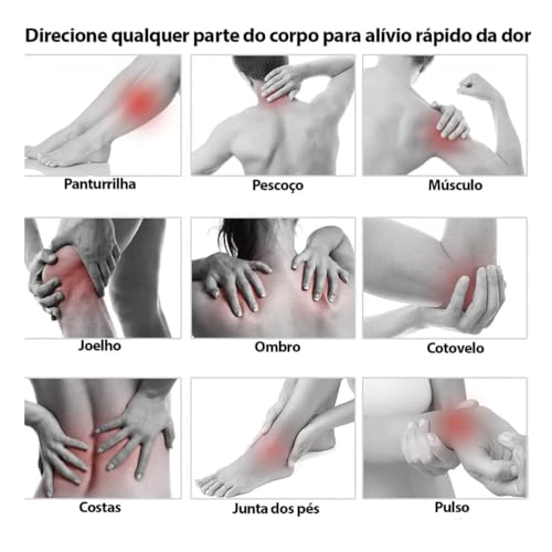 Aparelho TENS Portátil para Fisioterapia e Alívio de Dores Musculares 4 Eletrodos