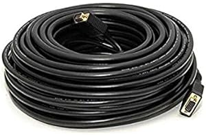 VGA to VGA Cable with Ferrite Cores 75 Feet (22.9 Meters) HD15 Male to Male SVGA Monitor Cable 75ft (22.9M)