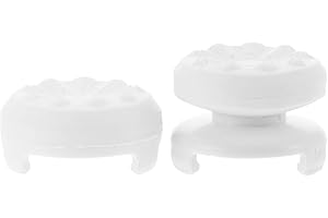 HOMSFOU 2pcs / Thumb Grips - Joystick Stick Covers - Protective Caps - White