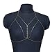 Boosic Sexy Bikini Bralette Chain Harness Necklace Crossover Body Chain For Women Gold