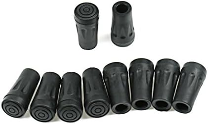 5 Pair Small Rubber Replacement Tips Paws Ferrules for Walking Hiking Poles Fits Almost All Brands of Trekking Poles for Walking Hiking & Travel