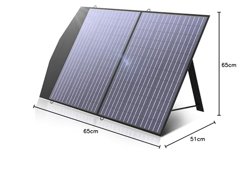 ALLPOWERS SOLAX SE100 100W Solar Panel Solar Charger for S2000 PRO R600 R1500 LITE R2500 R4000 Solar Generator, Foldable Solar Panel with Adjustable Kickstand for Outdoor Camping Indoor RV