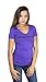 Harley-Davidson Womens Spark Plug Spiral Open Back V-Neck Purple Shirt (X-Large)