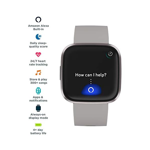 Fitbit-Versa-2-Health-Fitness-Smartwatch-with-Voice-Control-Sleep-Score-Music-One-Size-StoneMist-Grey Fitbit Versa 2 Health & Fitness Smartwatch with Voice Control, Sleep Score & Music