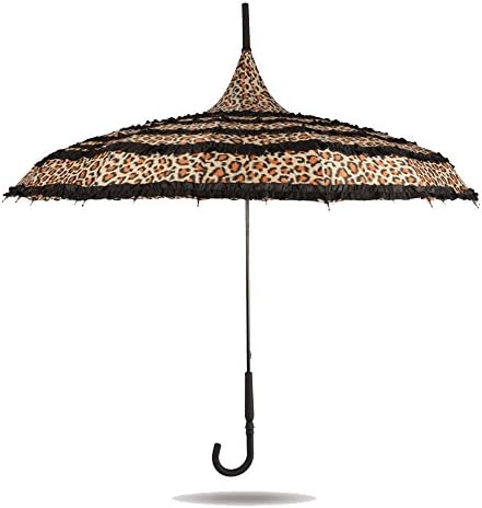 BerlBerl Women Vintage Polka Dots Travel Stick Rain Pogoda Parasol Umbrella