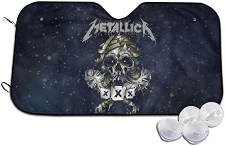 Liuerfeng Metallica Car Windshield Sunshades - Universal Car Sun Shade Protector Front Window Cover for Maximum Sun Protection Fit for Most Car, SUV, Truck