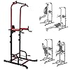 Power Tower Dip Station krachtstation, in hoogte verstelbaar, multifunctionele optrekstang, ophangingen voor pull-ups en…