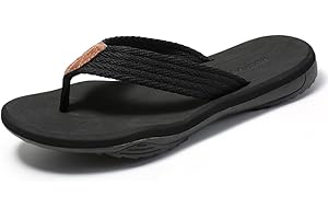 Mens Flip Flops Comfortable Thong Sandals Arch Support Sandal for Men Summer Beach Pool Slippers