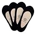 Q.T. Bamboo Women's No Show Socks Invisible Hidden Liners Non Slip Low Cut (Black 4 Pack)