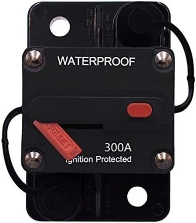 ANJOSHI 300 Amp Waterproof Circuit Breaker 30A-300A with Manual Reset Inline Fuse Holder for Amps Protection Marine Trolling Motors Boat ATV Manual Power Home Solar System Replace Fuses 12V-36VDC