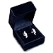 Silver Bay Swarovski Earrings for Women and Girls Sterling Silver 925 Small Thick Huggie Hoop Rhodium Plated in a Gift Box