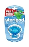 Steripod Clip-On Toothbrush Sanitizer, 3-Pack - Colors Vary