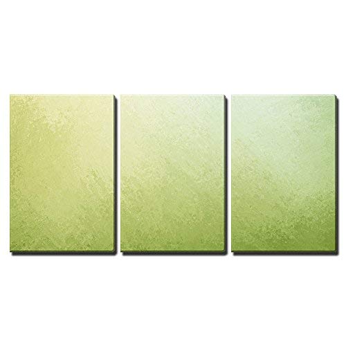 Classy Light Green Background with Pale White Center Spot and Darker Green Grunge Design Home Art x3 Panels