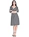 Sue&Joe Women's 3/4 Sleeve Dress Wrap V Neck Ruched Pleated Polka Dot Summer Dress, Black, 14-16