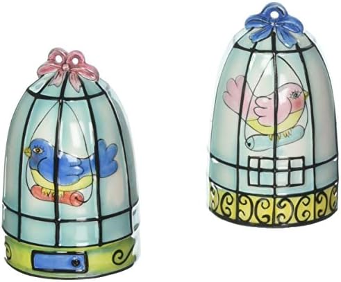 Appletree Design Flights of Fancy Birdcage Salt and Pepper Set, 3-1/8-Inch