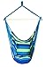 SueSport Hanging Rope Chair - Swing Hanging Hammock Chair - Porch Swing Seat - with Two Cushions - Max.265 Lbs, Blue