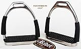 PRORIDER Horse Saddle English Stirrups Riding Flex Fillis Irons Double Jointed 51121