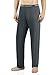 David Archy Men's 2 Pack Bamboo Long Pajamas Pants Loungewear Sleep Bottoms (L, Dark Gray+Navy Blue)