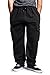 G-Style USA Men's Heavyweight Fleece Cargo Sweatpants DFP2 - BLACK - Large