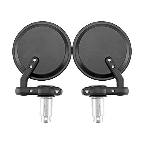 Houkiper 2Pcs Universal Motorcycle Mirror Handle Bar End Rearview Side Mirrors Motor Accessories