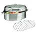 Gibson Home Stainless Steel Top Roast 16-Inch Oval Roaster Pan with Lid and Rack