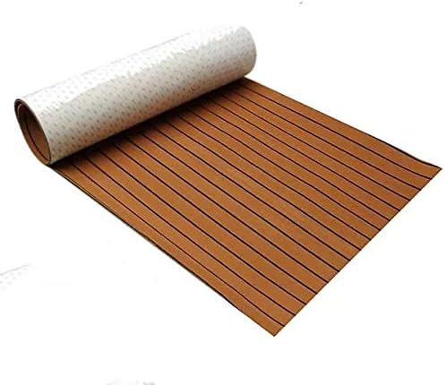 Nrthtri smt Brown with Black Line Faux Teak Boat Decking Sheet 900x2300x6mm EVA Foam Teak
