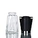 Salt and Pepper Grinder - Seacreating Professional Grade Stainless Steel Salt and Pepper Grinder with Glass Body and Adjustable Manual Ceramic Mill for Fine Spices or Coarse Easy to Refill & Clean
