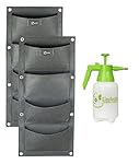 Best Vertical Garden Kit With Wall Planters & Garden Sprayer For Indoor Gardening. Use for Herb Garden Plants or as a Strawberry Planter. With Bonus E-Book About Vertical Gardening