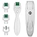 Derma Roller Microneedle 5 Piece Kit,3 Face Roller Extra Replacement Heads Exfoliation Microdermabrasion Micro Derma Skin Care Tool and 180 Head Eye Care Titanium 0.25mm Microneedle Roller