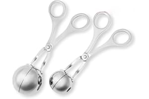 PRETYZOOM Stainless Steel Meatball Clip Meatball Maker Tool for DIY Stuffed Meat Rice Balls Kitchen Gadget SMA