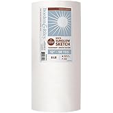 Borden & Riley 12" x 50 Yards #35C Sun-Glo Thumbnail Sketch Paper, 8 lb, White, 1 Roll Each (35WR125000)