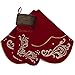 48 inch Luxury Red Gold Christmas Tree Skirt Decorations with Baroque Patterns, Themed with Christmas Ornaments (Not Included)