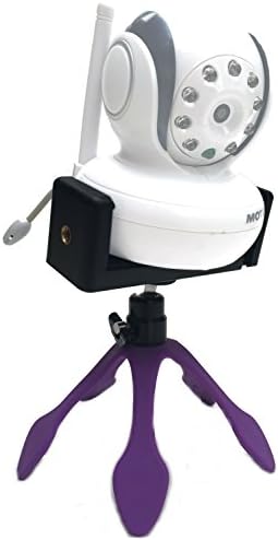 VimiPOD Baby Monitor Tripod Stand - The Only Flexible &amp; Portable Tripod for 3 to 3.75-inch Base Video Baby Monitors (Purple)