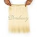 Dorabeauty Platinum Blonde Bundles 4×4 Lace Closure with 3 Bundles #613 Blonde 100% Brazilian Remy Human Hair (ST 14