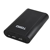 Tomo V8-4 Portable Extra LCD Display 18650 USB Battery Charger Power Bank with 4 Slots For iPhone Samsung HTC iPad (Black)