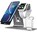 Bestand 3 in 1 Aluminum Stand for Apple iWatch, Charging Station for Airpods, Qi Fast Wireless Charger Dock for Apple iWatch/iPhone X/8 Plus/8, Samsung S8, Grey