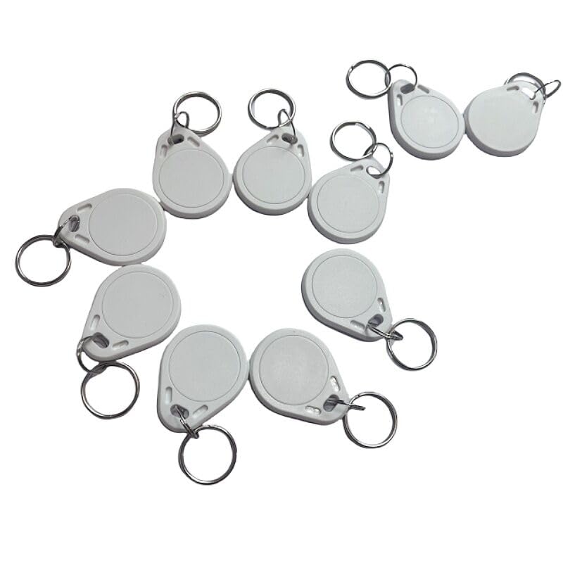 YARONGTECH MF1 S50 fobs 13.56MHZ ISO14443A Access Control Tags (pack of 10) (White)