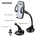Car Mount Holder, C-TOP 3 in 1 Universal Car Phone Holder Cradle Mount Air Vent Holder Dashboard Mount Windshield Mount for iPhone 7/6/6S/7 Plus/6 Plus Samsung Galaxy S8/S8+ S7 Edge and More