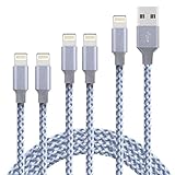 Lightning Cable iPhone Charger Cable MFi Certified Cable 5Pack 2x3foot 2x6foot 10foot To USB Syncing Data and Nylon Braided Cord Charger for iPhone Xs/Max/XR/X/8/8Plus/7/7Plus/6S/6S Plus/SE/iPad and M