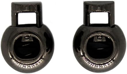 Metal Shoelaces Lock for Laces and string Dark Color Pack of 2pcs