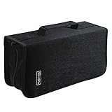 Siveit 128 Capacity CD/DVD Case Wallet, Binder, Storage, Holder, Booklet for Car, Home, Office and Travel (Black)